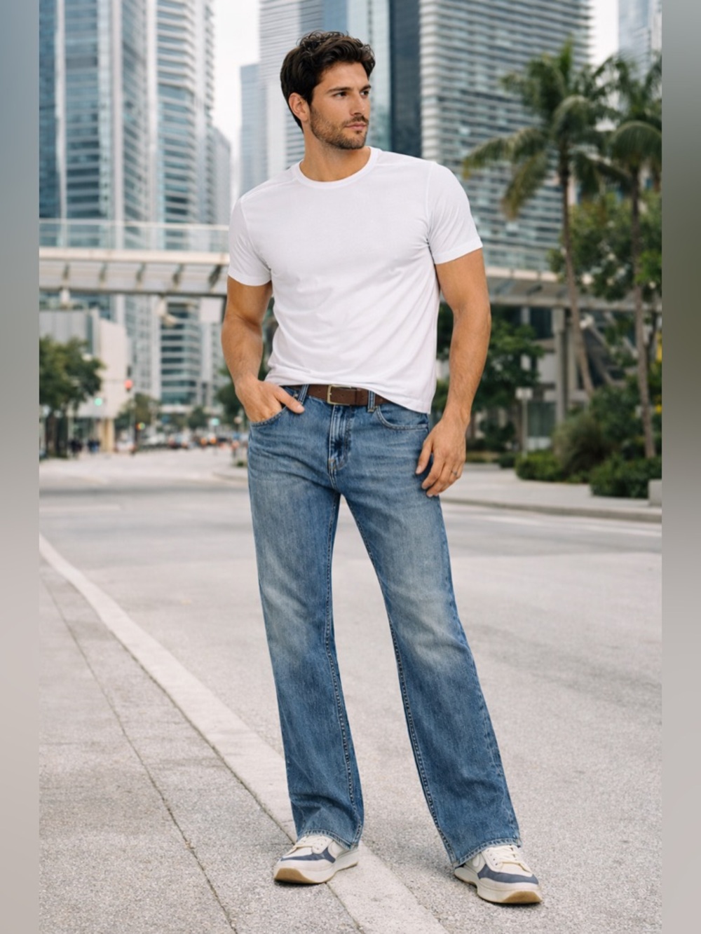 Levi’s Slim Straight Jeans Medium Wash Vintage Fade Classic Fit Men’s Size 34